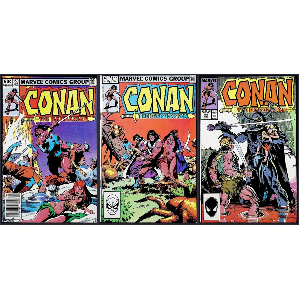 Conan the Barbarian #141 150 198 1st Baron Turbeq Red Sonja Marvel 3x Lot